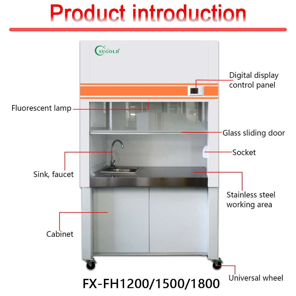 Sugold Factory Direct Sales Stainless Steel Lab Fume Hood